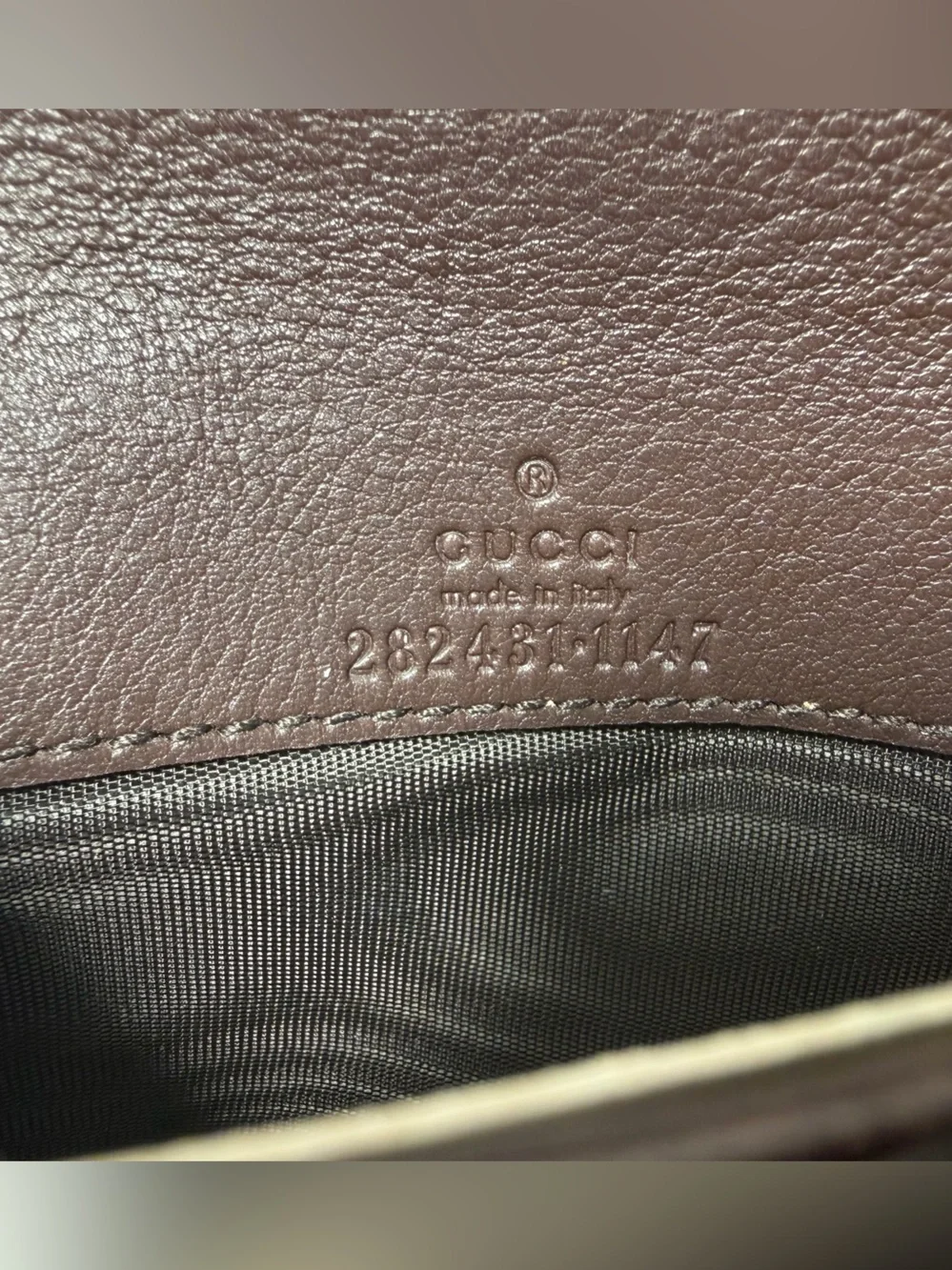 COA-Included Gucci Dark Brown GG Embossed Leather Long Wallet with Gold Hardware - Picture 11 of 16